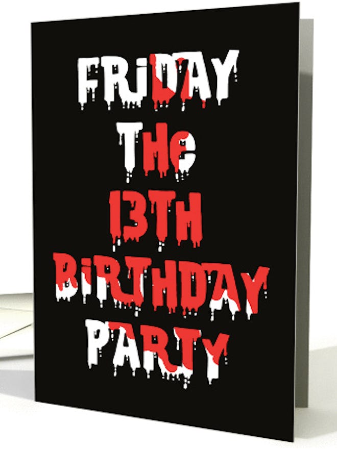 Friday the 13th Birthday Invite