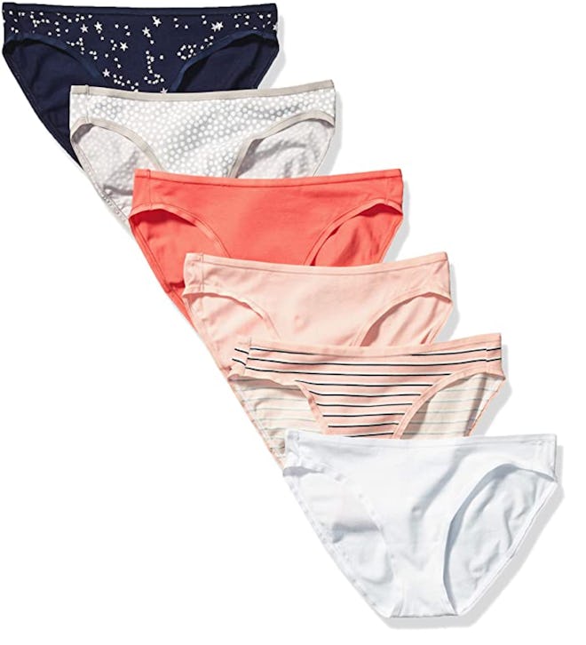 Amazon Essentials Cotton Stretch Bikini Panty (6-Pack)