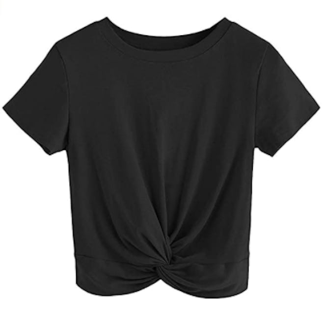 MakeMeChic Front Twist T-Shirt