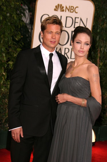 Brad Pitt and Angelina Jolie attend the 64th Annual Golden Globe Awards