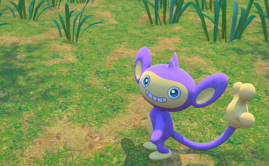 A Pokémon smiling