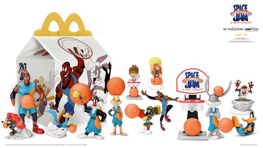 collection of McDonald's Space Jam happy meal toys