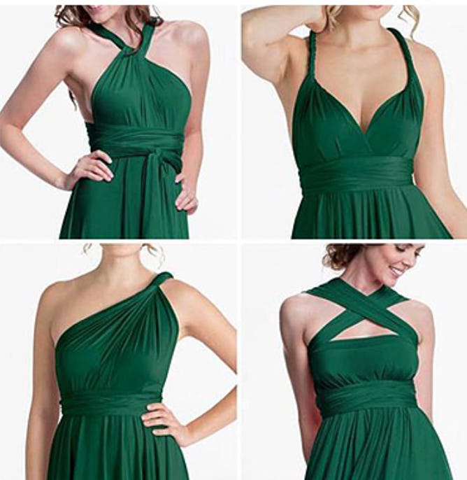 IWEMEK Convertible Wrap Evening Dress