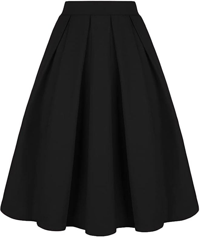 Tandisk Vintage A-Line Midi Skirt