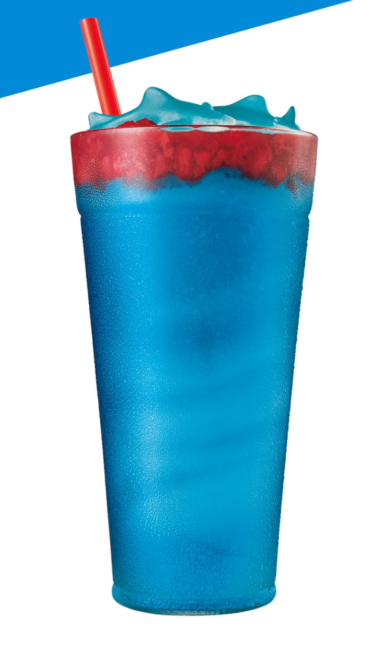 Sonic's Slush for Shark Week 2021 is a coconut treat with gummies.