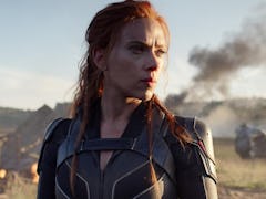 Black Widow from the Marvel movies stands confidently like all her self-assured quotes throughout th...