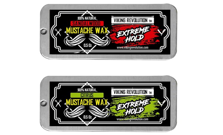 Viking Revolution Extreme Hold Beard & Moustache Wax, 0.5 oz. (2-Pack)