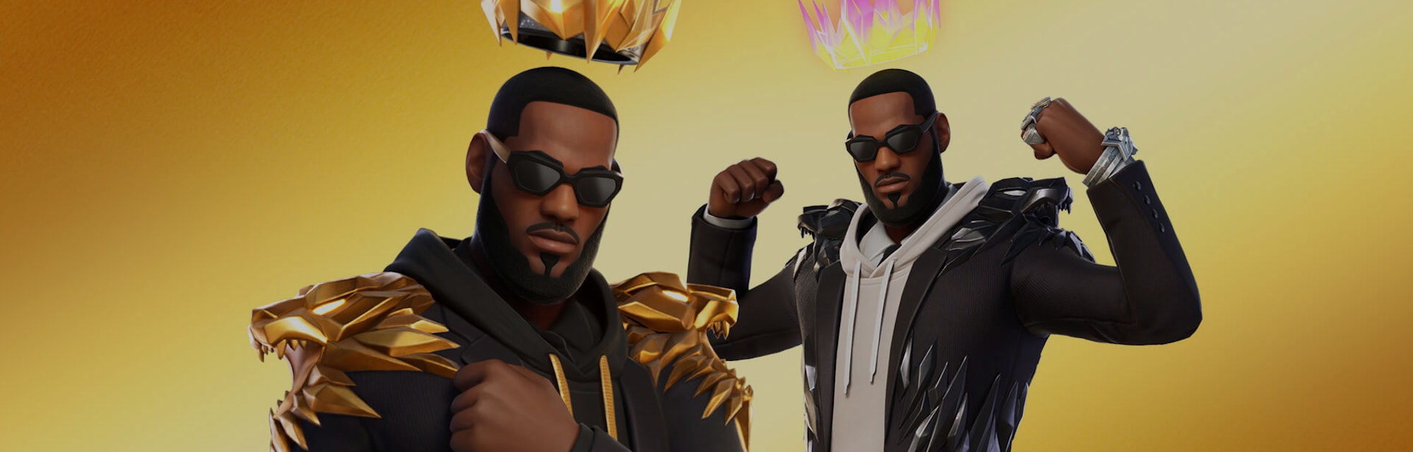 LeBron James Fortnite skins promo art from Epic Games