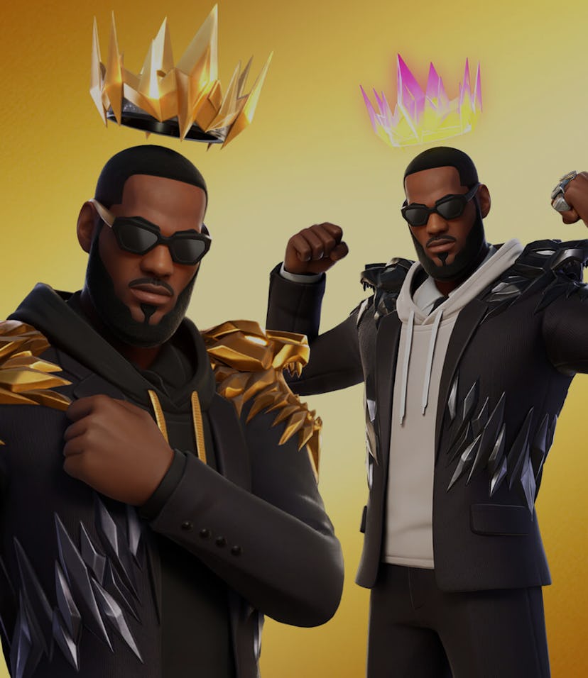 LeBron James Fortnite skins promo art from Epic Games