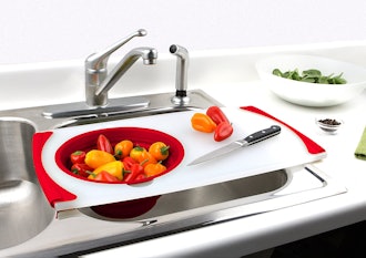 Dexas Cutting Board with Strainer