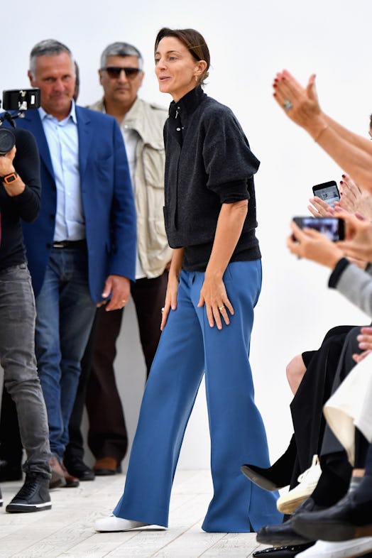  Designer Phoebe Philo is seen on the runway during the Celine show as part of the Paris Fashion Wee...