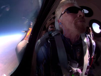 Richard Branson in space