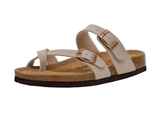 CUSHIONAIRE Luna Cork Footbed Sandal