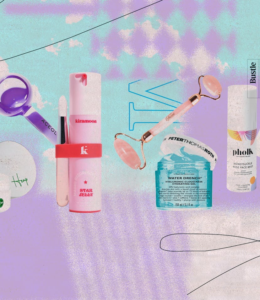 PÜR Mellow Eyes, Globe Facial Massager, Resurfacing Facial, Jade Roller, Hydrating Gel and Honeysuck...