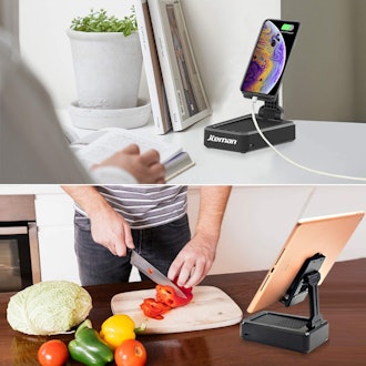 jteman Tablet Stand with Bluetooth Speaker