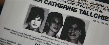 Police images of Heather Tallchief in Netflix's 'Heist,' via Netflix press site. 