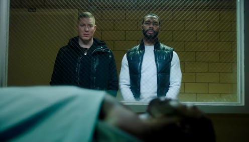 Tommy (Joseph Sikora) and Ghost (Omari Hardwick) seeing Kanan's (Curtis "50 Cent" Jackson) body in t...