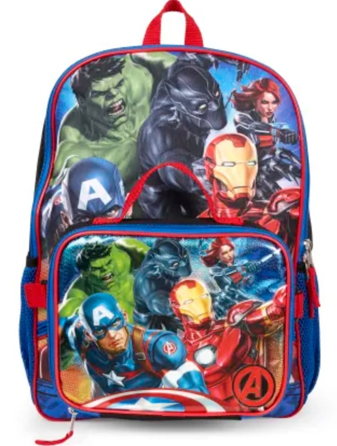 Boys Avengers Backpack And Lunch Box Set