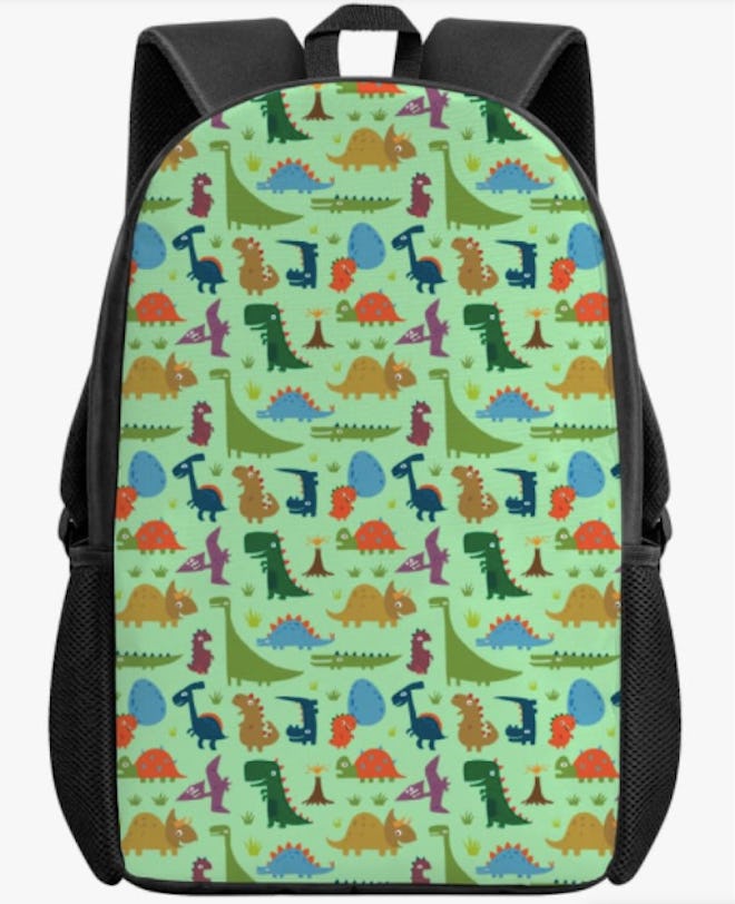 Multicolor Dino Backpack