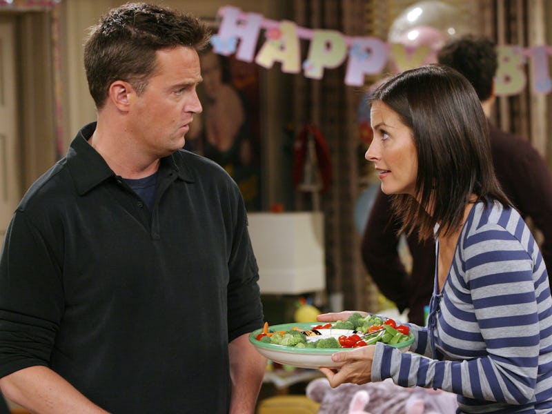Monica and Chandler on the television show "Friends." 