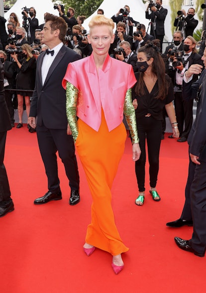  Tilda Swinton attends the "The French Dispatch" screening during the 74th annual Cannes Film Festiv...
