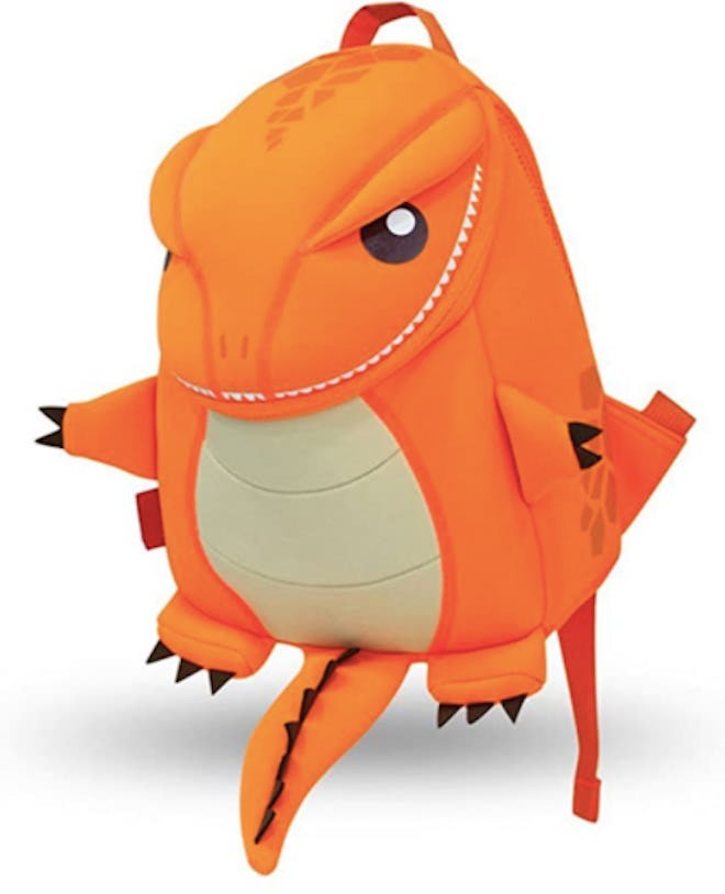 Orange Dino Backpack