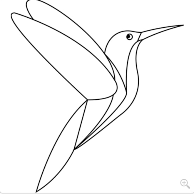 A Simple Hummingbird Coloring Page