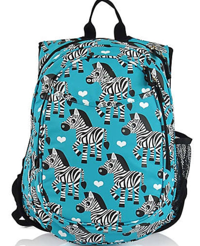 Preschool All-in-One Backpack for Kids with Insulated Cooler in Zebra