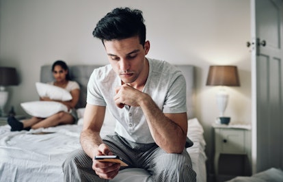 Being constantly on their phone hints that your partner's mind is elsewhere — and they may be fallin...