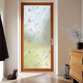 With its frosted design and decorative bird pattern, this Coavas option is one of the best window fi...