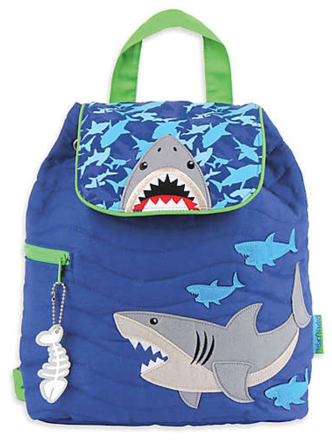 Shark Quilted Backpack in Blue