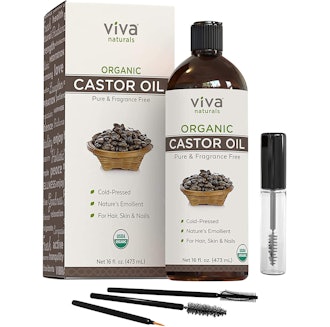 Viva Naturals Organic Castor Oil Beauty Kit 