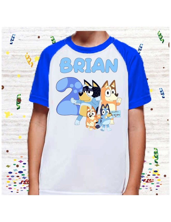 MommaMiasApparelShop Bluey Birthday Party Shirt