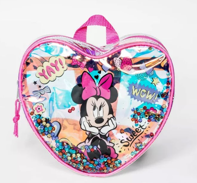 Toddler Girls' Minnie Mouse Heart Backpack - Pink