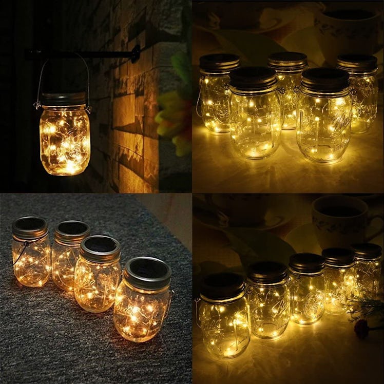 CHBKT Solar-powered Mason Jar Lights (4 Pack)