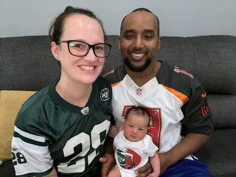 Erin and Mike Kahin with their son Zane. 