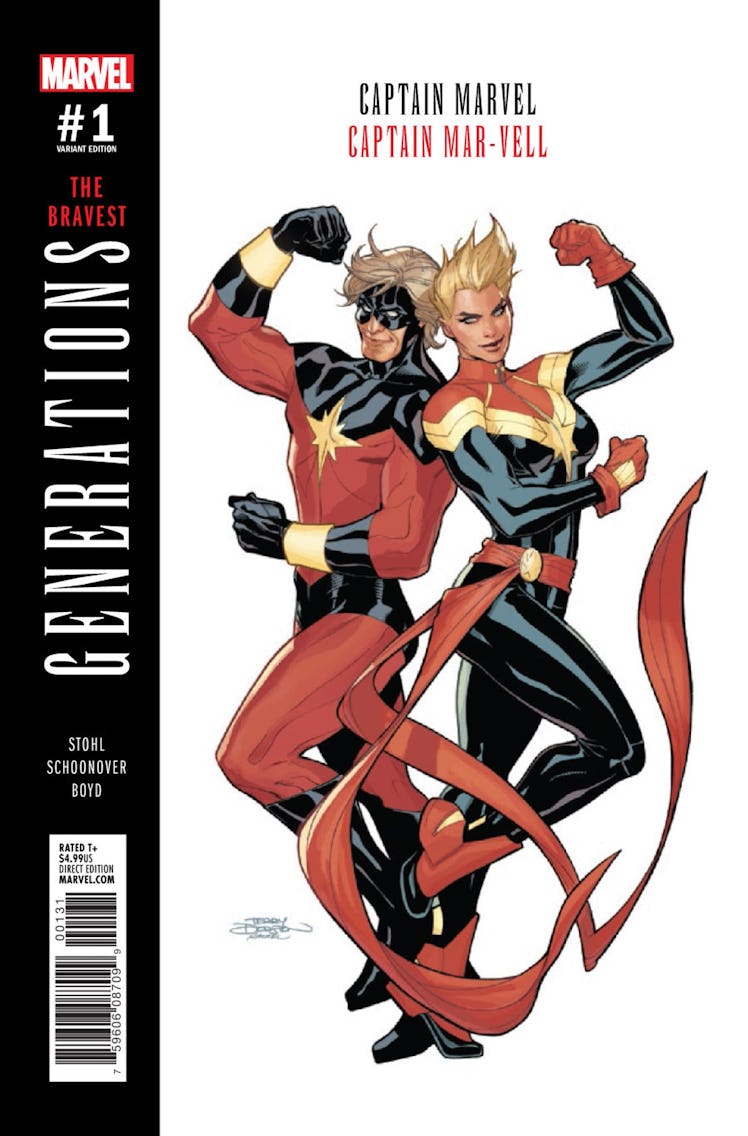 Mar-Vell and Carol as Captain Marvel by Terry Dodson