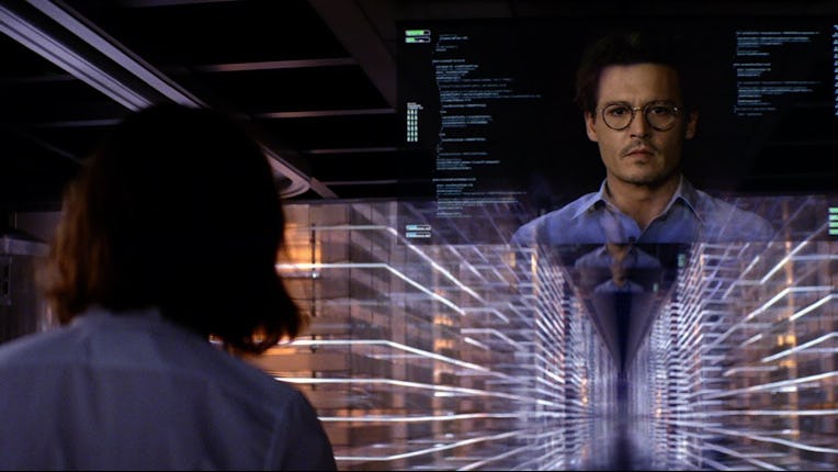 Human immortality as embodied by Johnny Depp in Transcendence (2004).