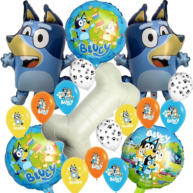EasyWayUS 18-piece Bluey Foil Balloons