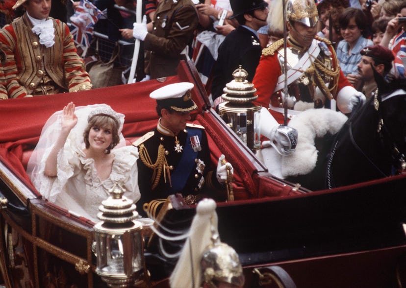 Princess Diana & Prince Charles on their wedding day.