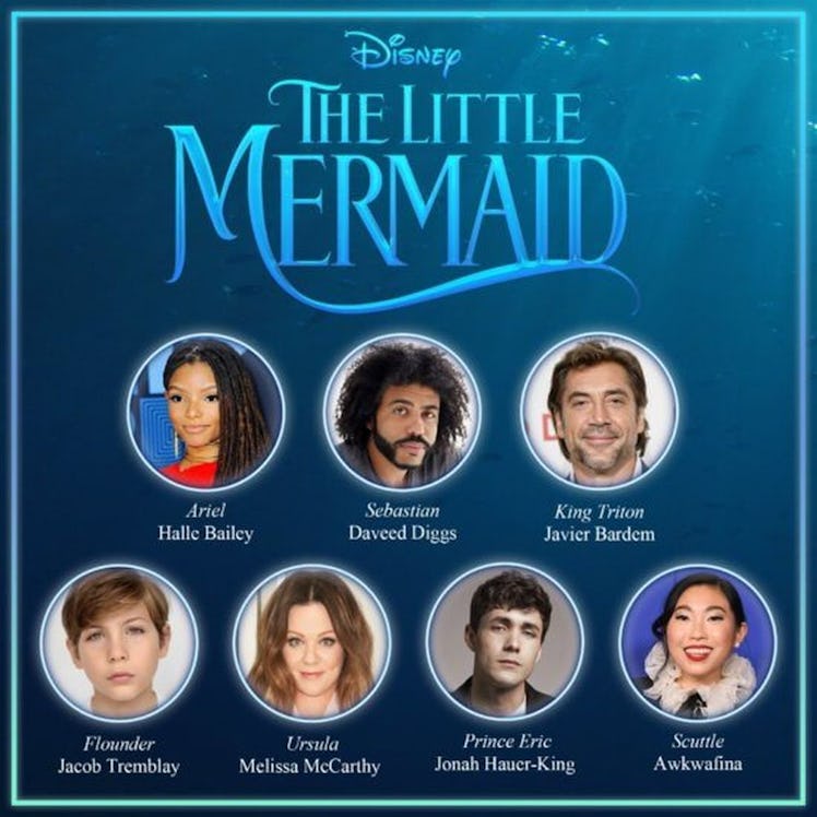 The cast line up of The Little Mermaid
