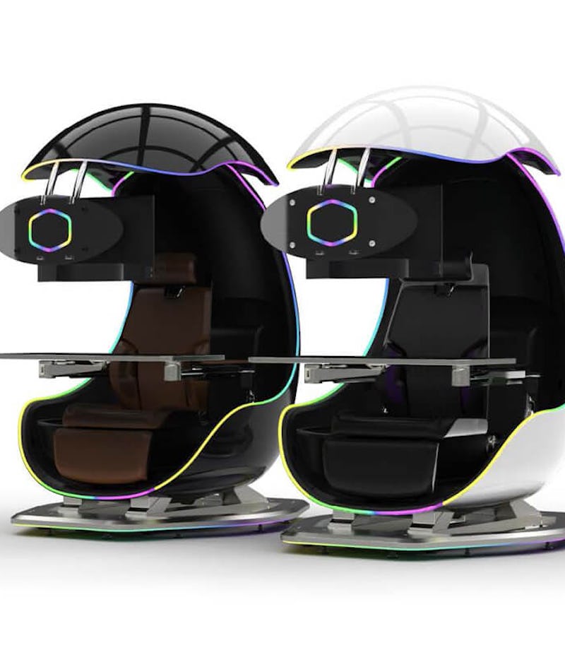 Cooler Master Orb X immersive gaming pod. Triple monitor workstation. Gaming.