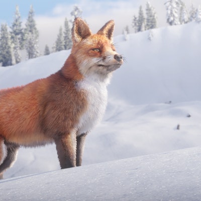Red Dead Redemption fox in snow