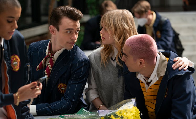 Audrey, Aki, and Max's love triangle on 'Gossip Girl' is bound to erupt in drama.