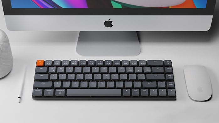 Keychron k7 mechanical keyboard with Mac keycaps