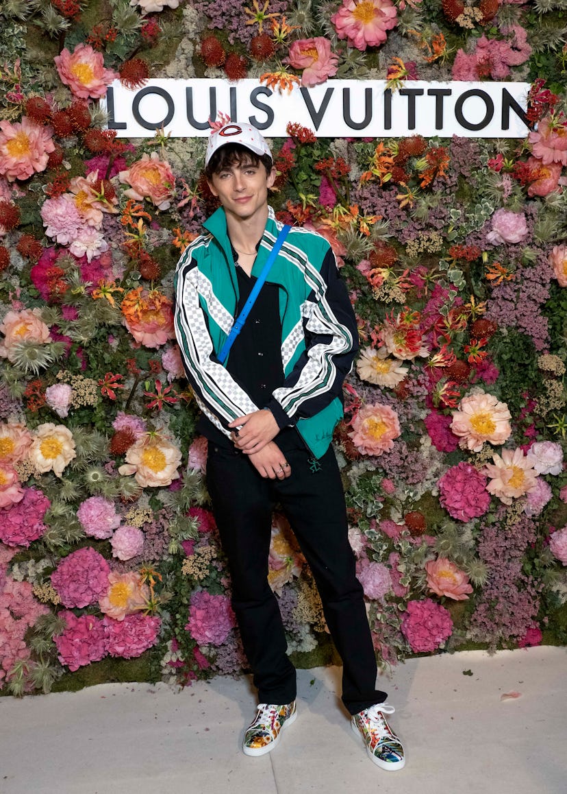 Timothée Chalamet wearing Louis Vuitton
