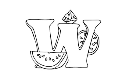 watermelon coloring page