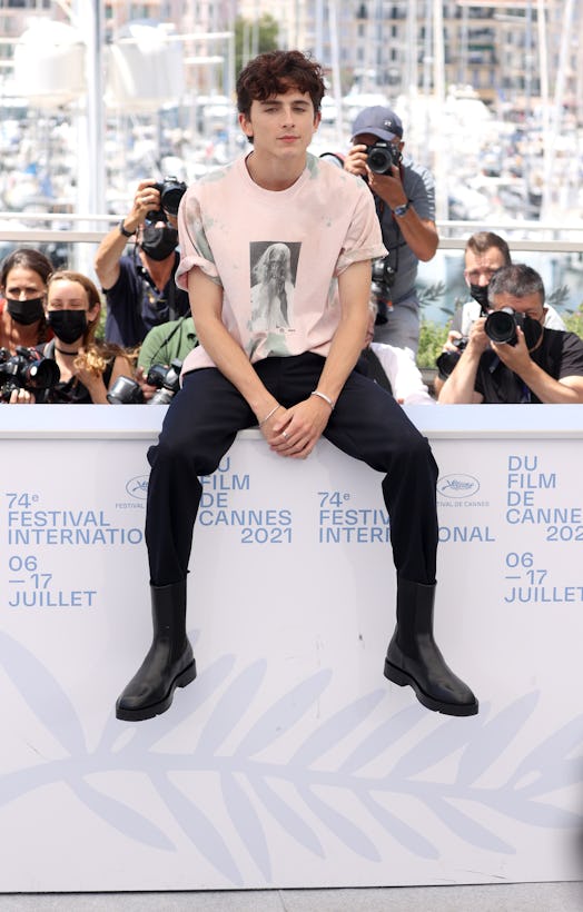 Timothée Chalamet wearing a Richard Pryor t-shirt at the Cannes Film Festival 
