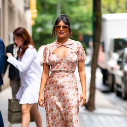 Priyanka Chopra Jonas is seen on October 8, 2019 in New York City.