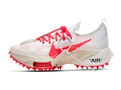 "White/Solar Red" Off-White x Nike Air Zoom Tempo NEXT%